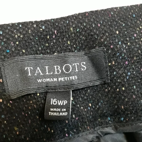 Talbots Woman Plus Rainbow Wool and Silk Lined Classic Pants Size 16 WP - Picture 12 of 13